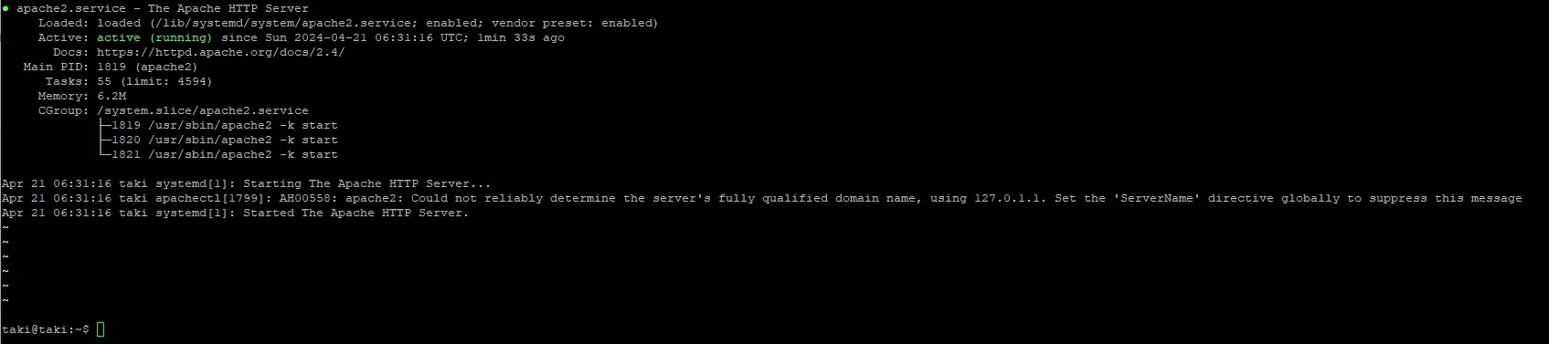 sudo systemctl status apache2 - TAKI官方部落格 sudo systemctl status apache2