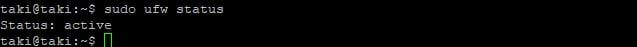 sudo ufw status Status: active