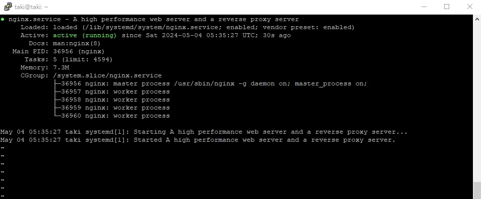 sudo systemctl status nginx - TAKI官方部落格 sudo systemctl status nginx