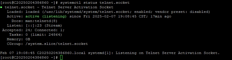 systemctl status telnet.socket - TAKI官方部落格