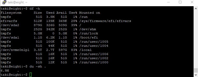 重點看 / 或 Docker / Ollama 模型存放路徑是否有足夠空間。模型檔案可能從幾 GB 到數十 GB 不等，如果你會測試多個模型，建議至少預留 100GB 以上空間。